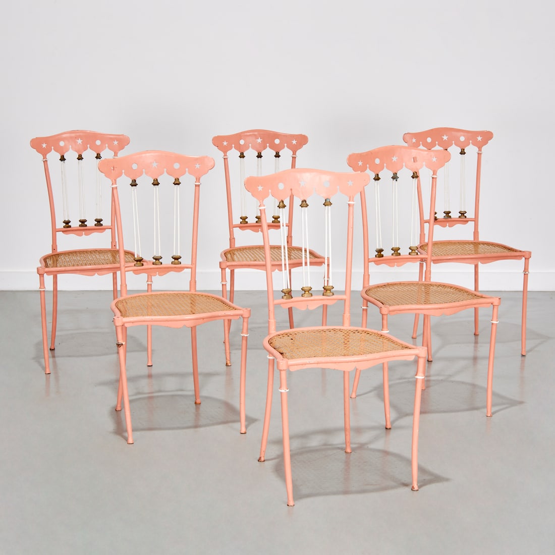 Set (6) Chiavari painted metal chairs (1 of 6)