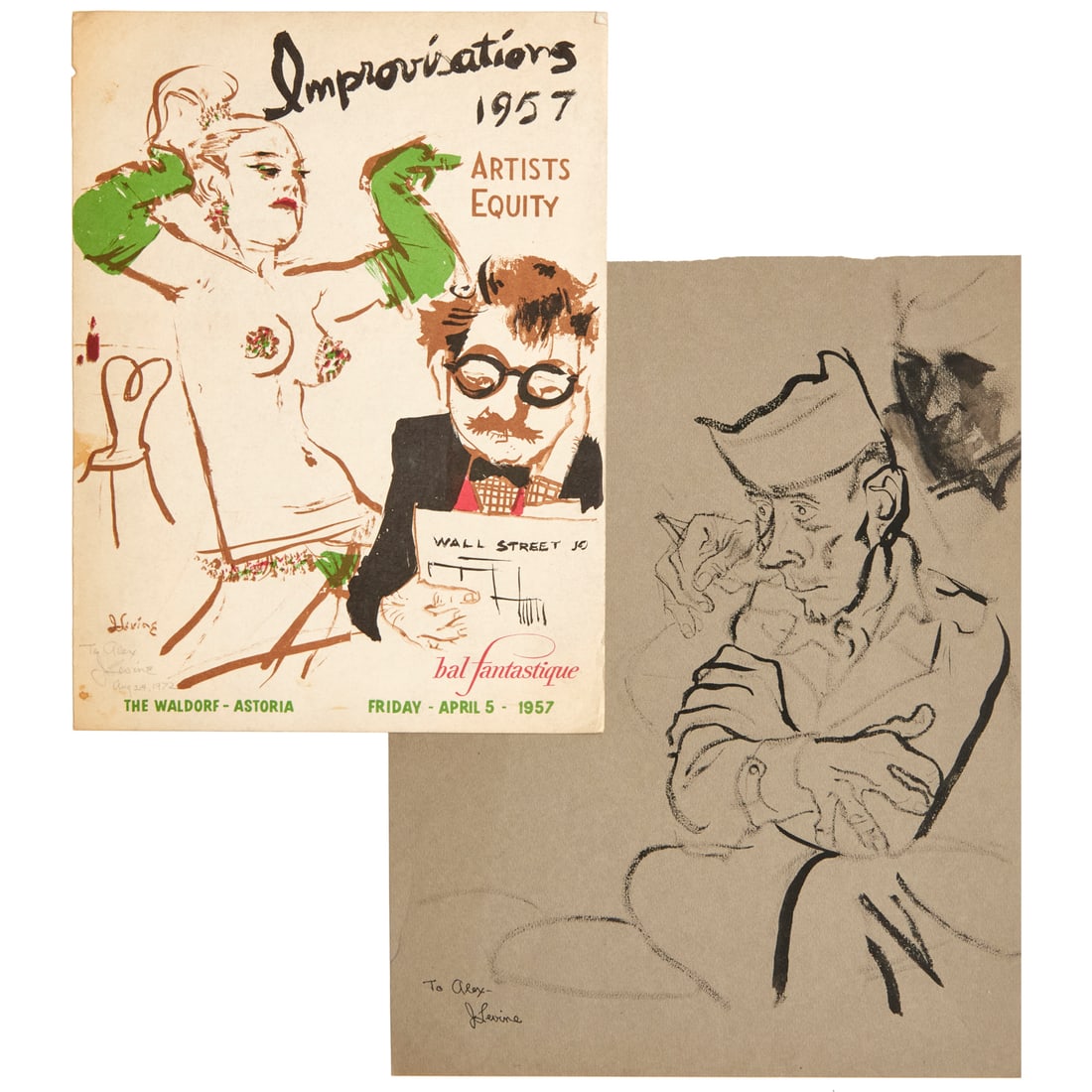 Jack Levine, drawing and lithograph (1 of 6)