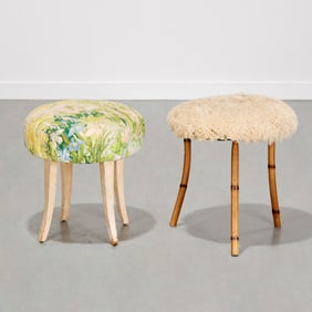 (2) Mid-Century Modern stools