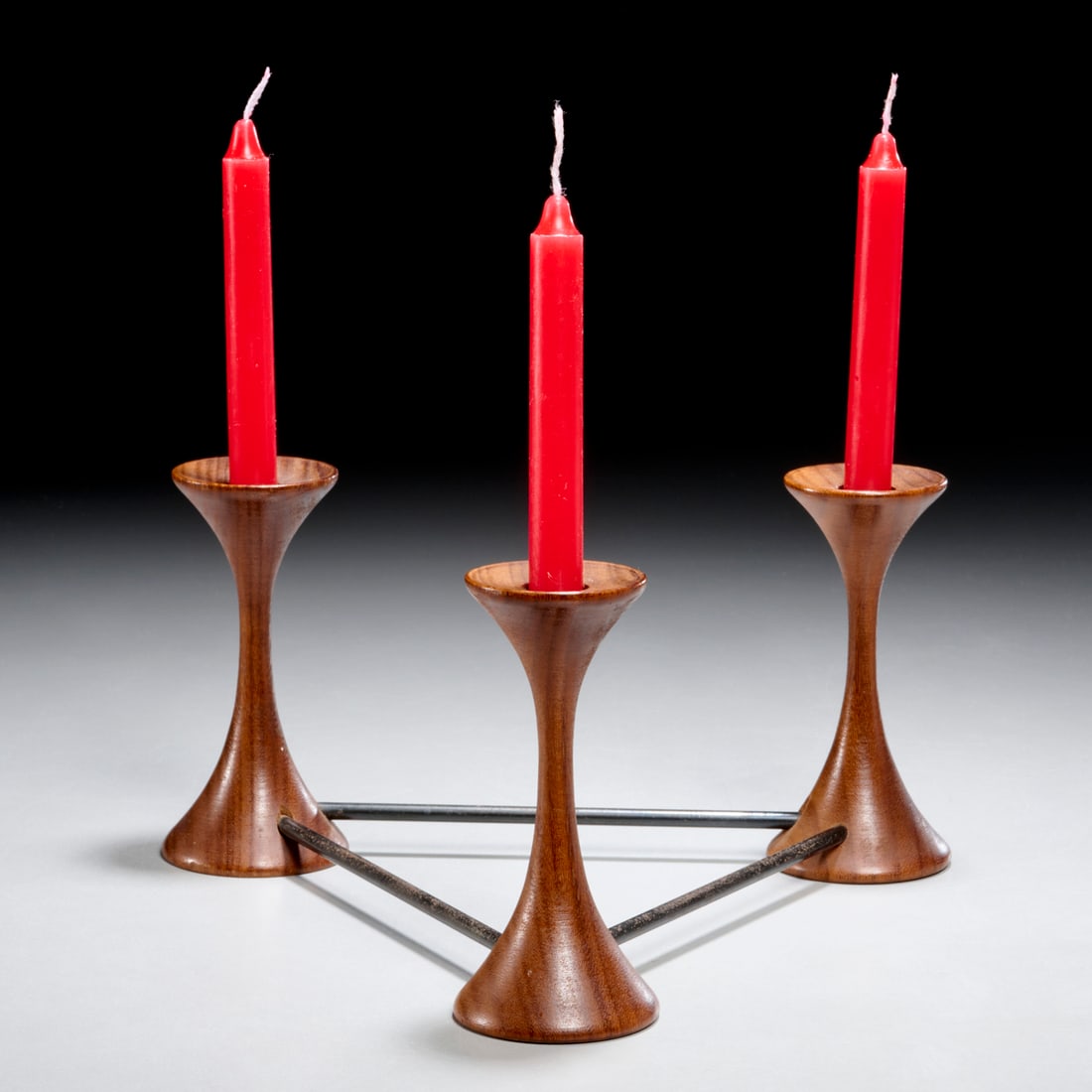 Ico Parisi for MIM, rosewood candelabrum (1 of 6)