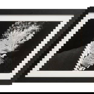 Christopher Anderson, photo of Robert Redford: Christopher Anderson, photo of Robert Redford, Christopher Anderson (American, b. 1970), silver gelatin print, signed, dated 2015, and numbered 1/9 on verso, matted and framed under plexiglass, 14.5"h