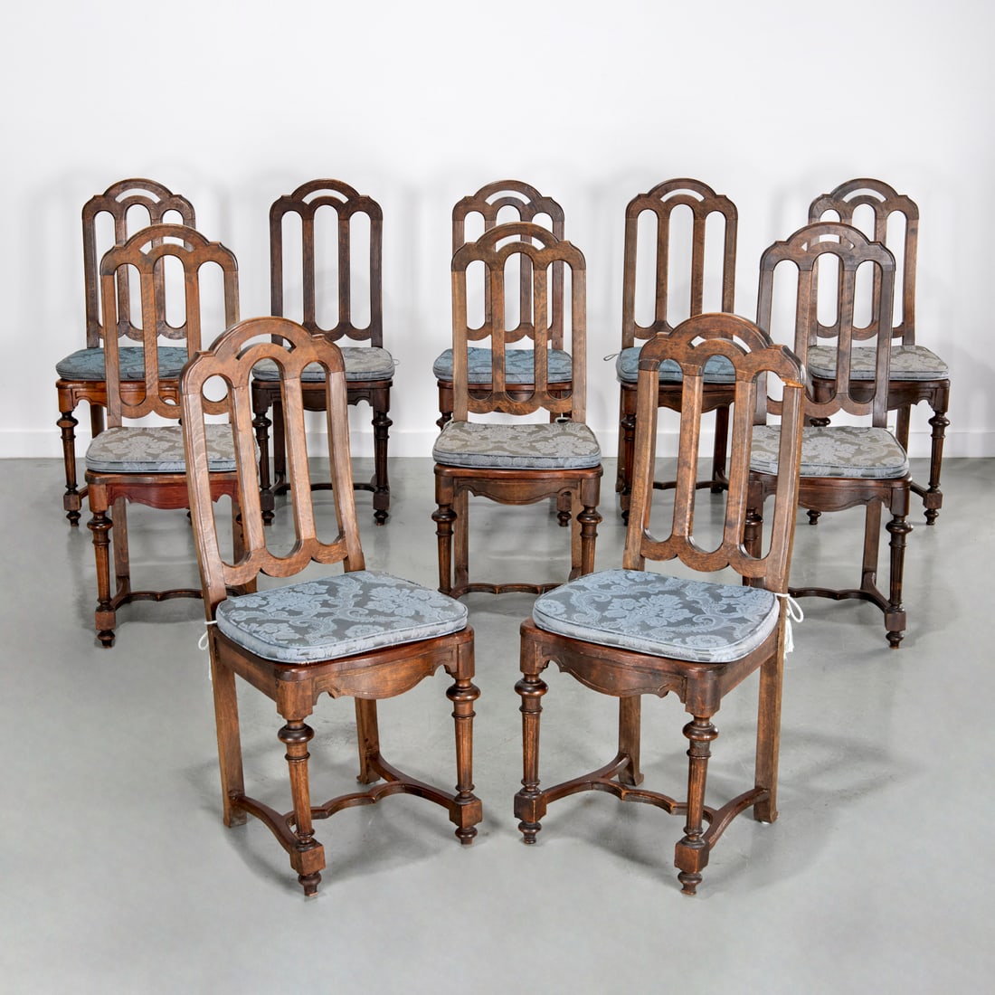 Set (10) Art Deco era dining chairs (1 of 8)
