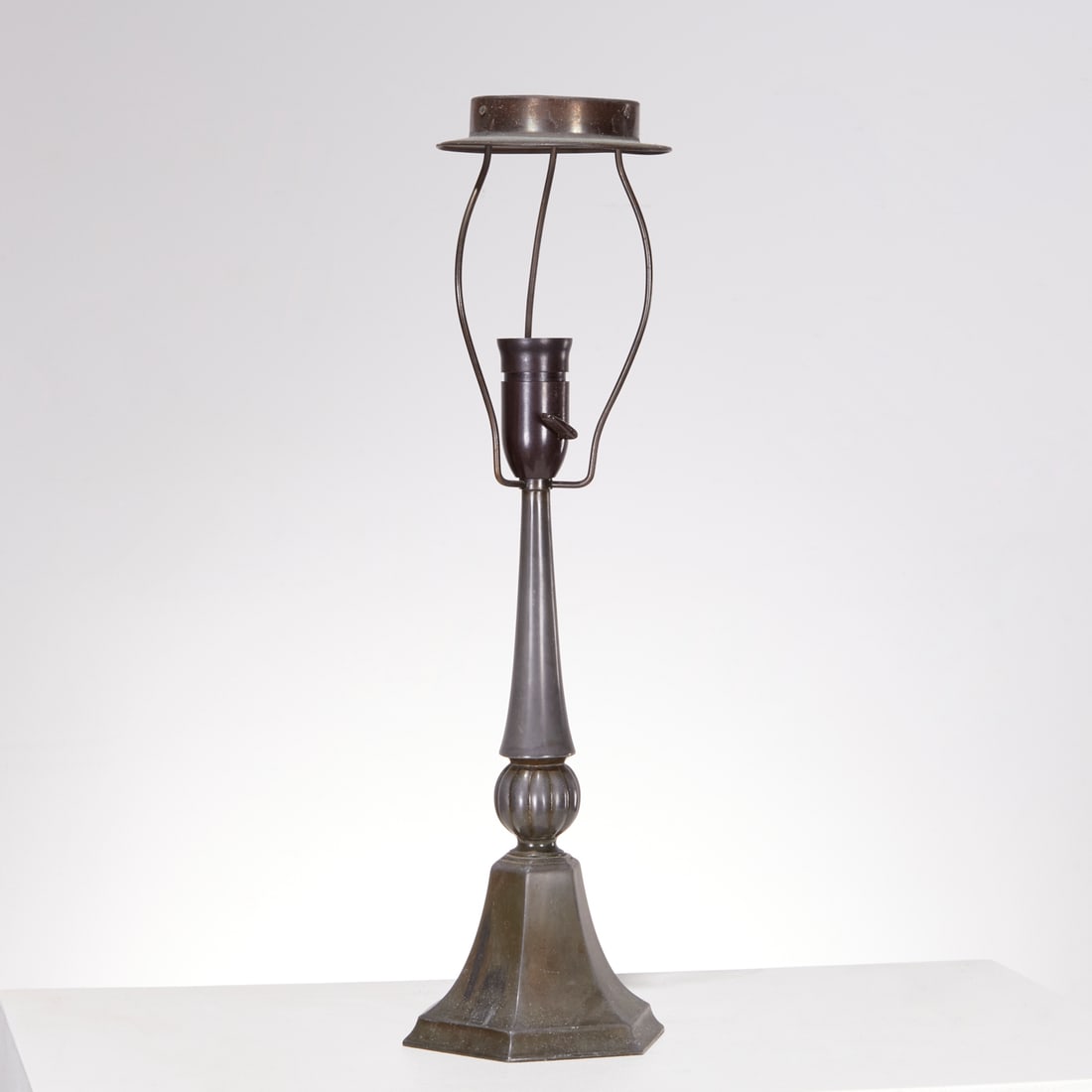 Just Andersen, patinated metal table lamp (1 of 6)