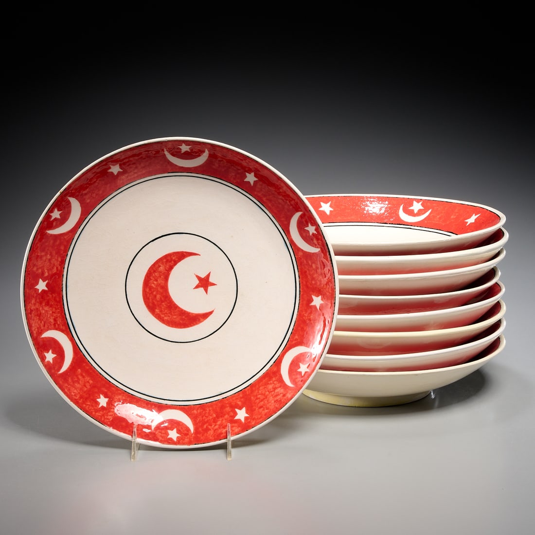 Set (9) large hand-painted Ottoman dishes (1 of 6)