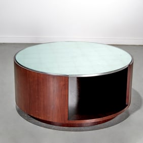 Gilbert Rhode style mahogany coffee table
