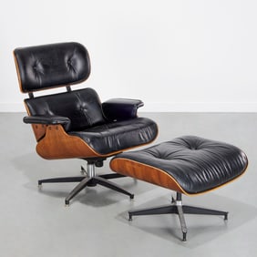 Charles & Ray Eames ottoman and style chair