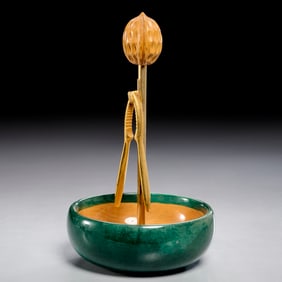 Aldo Tura, nutcracker and bowl set