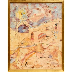 Charles Lassiter, mixed media on paper, 1962