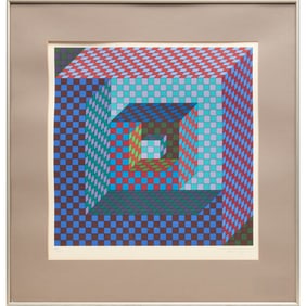 Victor Vasarely, signed Op-Art serigraph