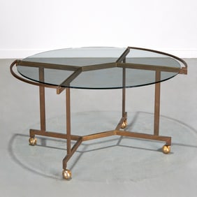 Harvey Probber (attrib), brass serving table