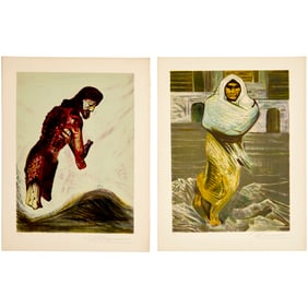 David Siqueiros, (2) signed lithographs