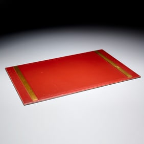 Hermes, Paris leather and brass desk blotter