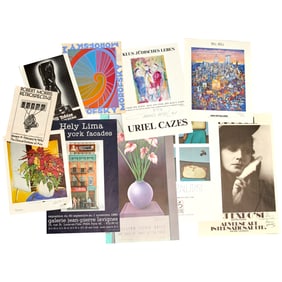 (10) Signed art exhibition posters