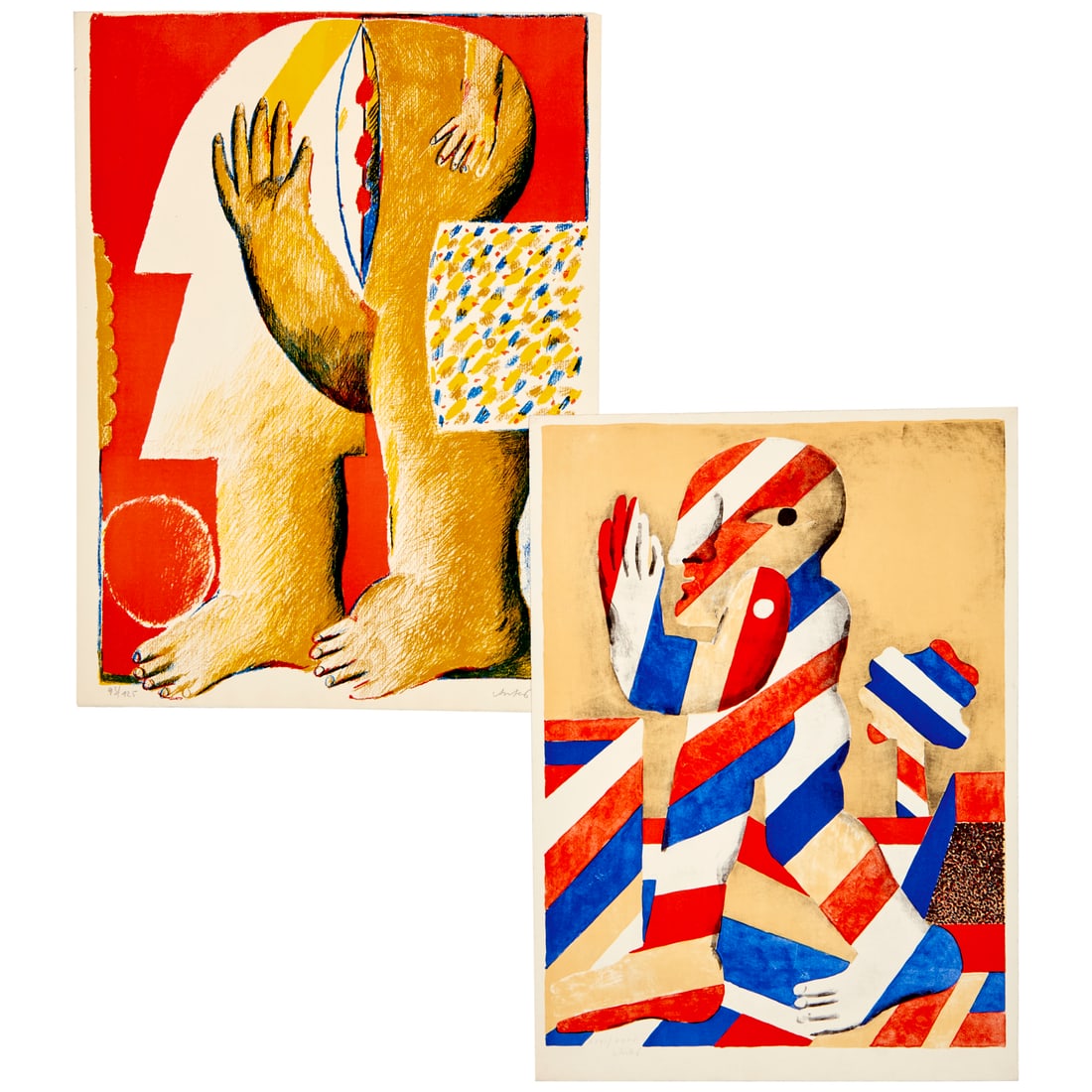 Horst Antes, (2) signed lithographs (1 of 8)