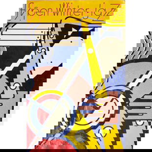 Roy Lichtenstein, screenprint poster, 1967: Roy Lichtenstein, screenprint poster, 1967, Roy Lichtenstein (American, 1923-1997), Exhibition poster for the Aspen Winter Jazz Festival, printed at The Chiron Press, loose and unframed, 40"h x 26"w