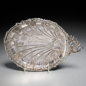 French silver footed dish