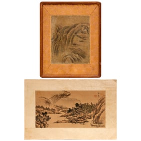 Chinese School, (2) paintings on silk