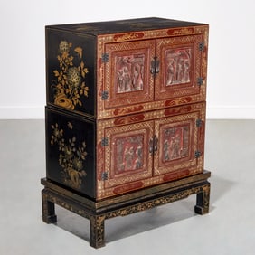 Chinese Export stacked cabinet on stand