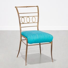 Italian Modern brass occasional chair