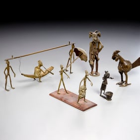 Group West African tribal metalware