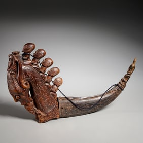 Batak Poples, "Magic" horn medicine container