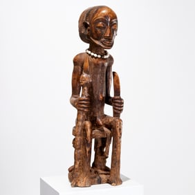 Baule People, large male ancestral figure