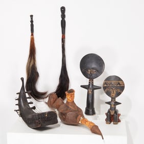 Group (6) African tribal items