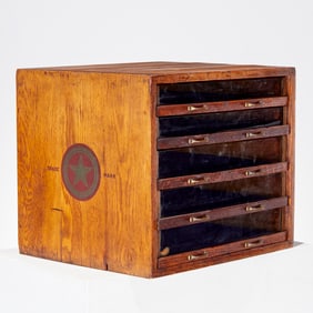 Victorian "Star Threads" spool cabinet