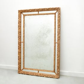 Large Regence style giltwood, gesso mirror