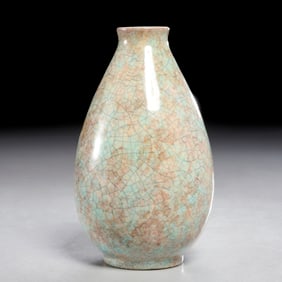 Marcelli Fantoni, crackle glazed ceramic vase