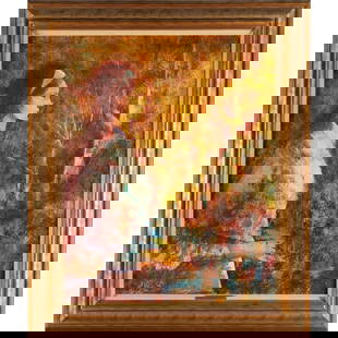 Donald Purdy, oil on board, 1970: Donald Purdy, oil on board, 1970, Donald Purdy (American, 1924-2018), "Summer Haze", signed and dated lower left, labeled frame, titled verso, 30"h x 23.5"w (sight), 37.5"h x 31.5"w (frame) Provenance