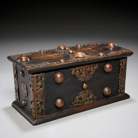 Continental brass mounted strong box