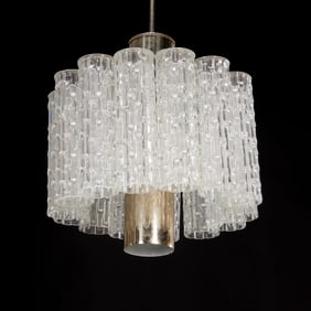 Doria Leuchten (style) glass chandelier