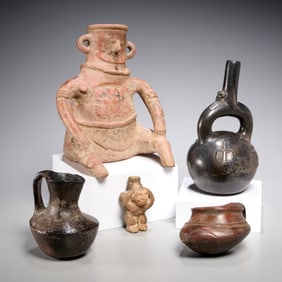 Group Pre-Columbian style pottery objects