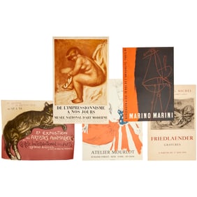 (5) Vintage art exhibition posters