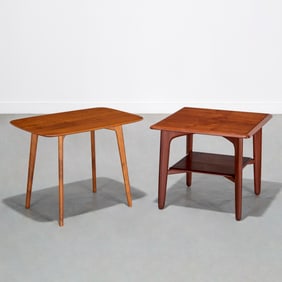 (2) Scandinavian Modern teak side tables