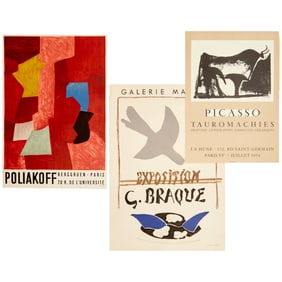 Group (3) Modernist exhibition posters