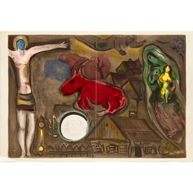 Marc Chagall, lithograph, 1950