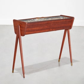 Danish Modern, teak plant stand