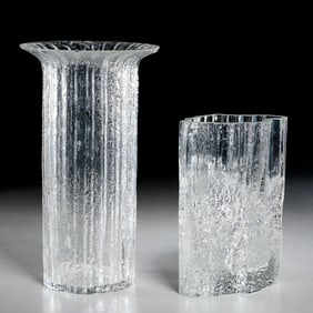 (2) Iittala studio glass vases