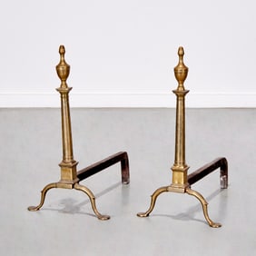 Nice pair American Federal andirons
