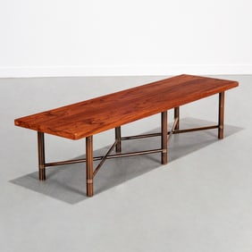 Harvey Probber rosewood coffee table bench