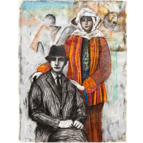 Franco Minei, oil pastel and ink on paper, 1982