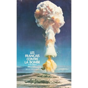 Vintage "Les francais contre la bombe" poster