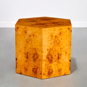 Milo Baughman (style) burlwood side table