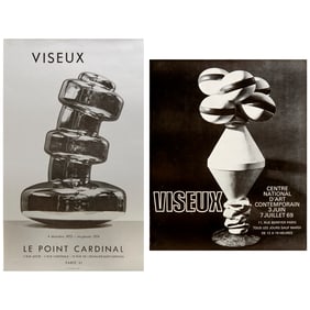 Claude Viseaux, (2) vintage exhibition posters
