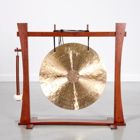 Gongs Unlimited brass gong on stand