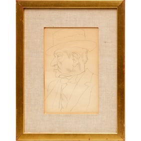Joseph Stella, drawing, Will Rogers