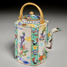 Chinese cloisonne teapot