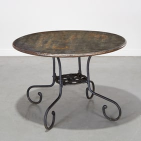 French steel garden bistro dining table